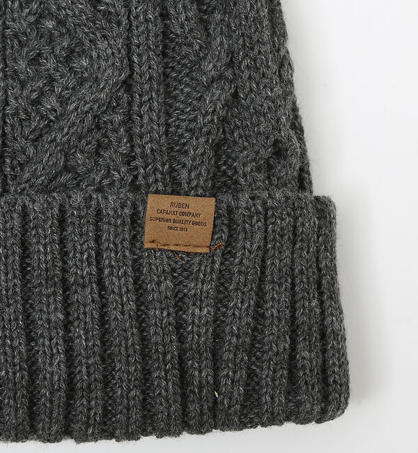ABAHOUSE「【RUBEN/ルーベン】CABLE BORE WATCHCAP/ケーブル裏ボアフ」|その他|