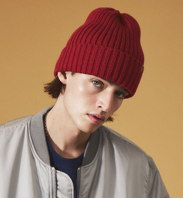 ABAHOUSE「【RUBEN/ルーベン】RIB BORE WATCH/リブ編みワッチキャップ」|その他|ワイン