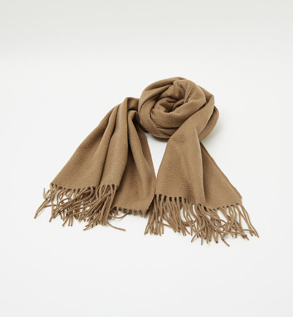 ABAHOUSE「カシミヤ100％ 大判 ベーシック マフラー 60&times;160」|マフラー|グレージュ