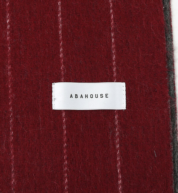 ABAHOUSE「【ウール&times;カシミヤ】細幅マフラー 30&times;170【ピンストライプ/チェック】」|マフラー|