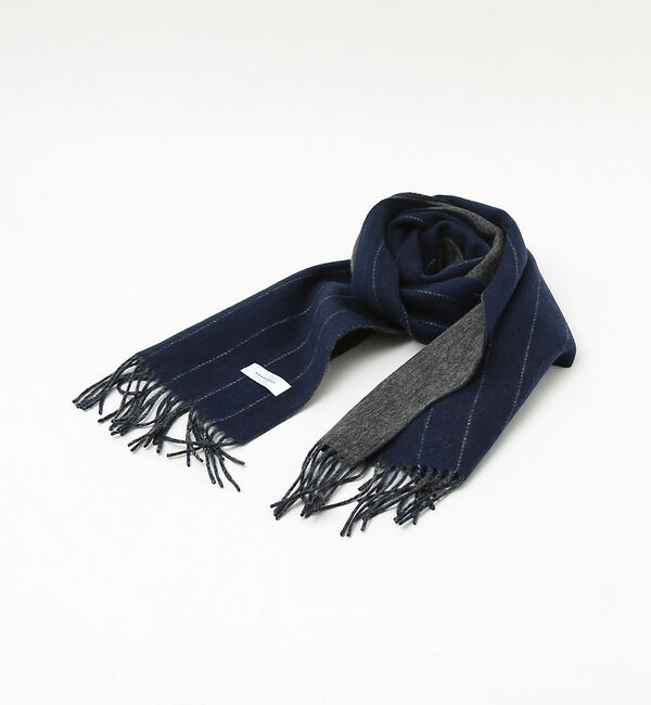 ABAHOUSE「【ウール&times;カシミヤ】細幅マフラー 30&times;170【ピンストライプ/チェック】」|マフラー|