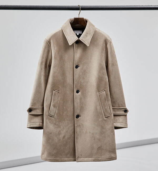 ABAHOUSE「【ネオスエード】裏フリース ステンカラーコート / バルマカーンコート」|ステンカラーコート|モカ
