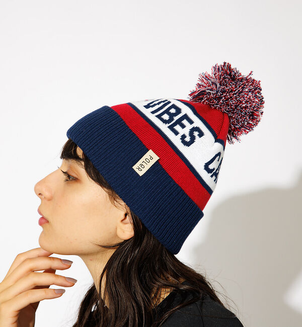 ABAHOUSE「【POLeR/ポーラー】bonbon BEANIE/ボンボンニットキャップビーニ」|その他|ブルー系その他1