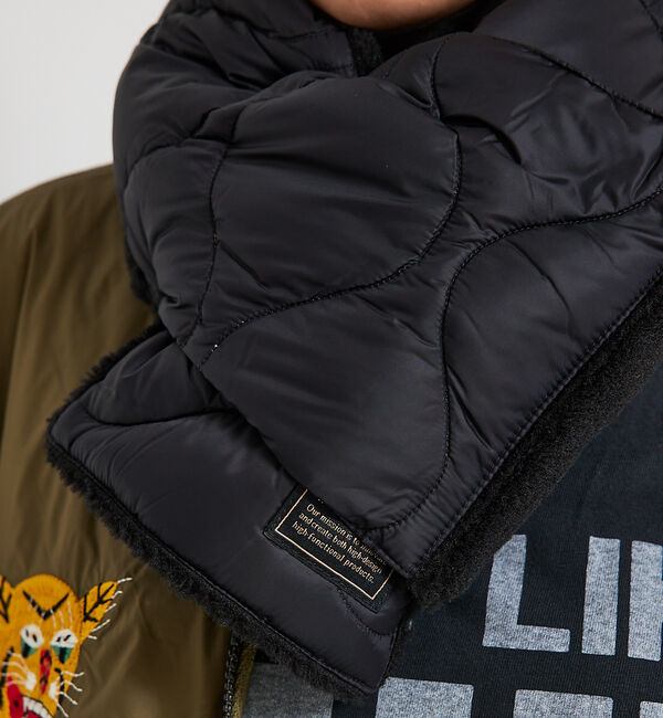 ABAHOUSE「【WEB限定】TAION/タイオン リバーシブル ダウンマフラー-ソフトシェルR」|マフラー|