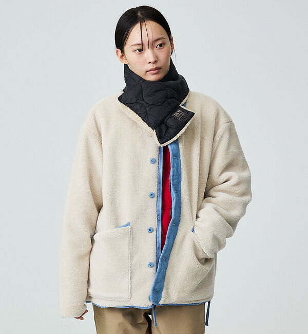 ABAHOUSE「【WEB限定】TAION/タイオン リバーシブル ダウンマフラー-ソフトシェルR」|マフラー|