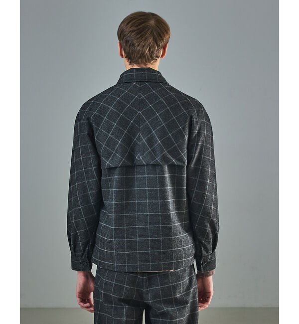 ABAHOUSE「【セットアップ対応】ウールライク チェック CPOシャツブルゾン / ボックスシ」|ブルゾン・スタジャン|