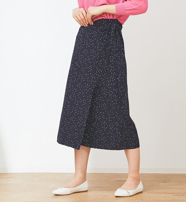 Rouge vif「ランダムドットスカート」|スカート|ネイビー