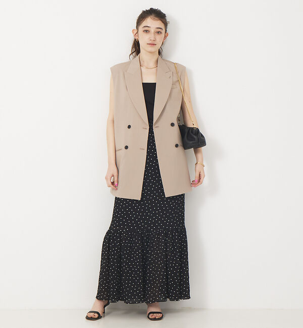 Rouge vif「サッカードットティアードスカート」|スカート|