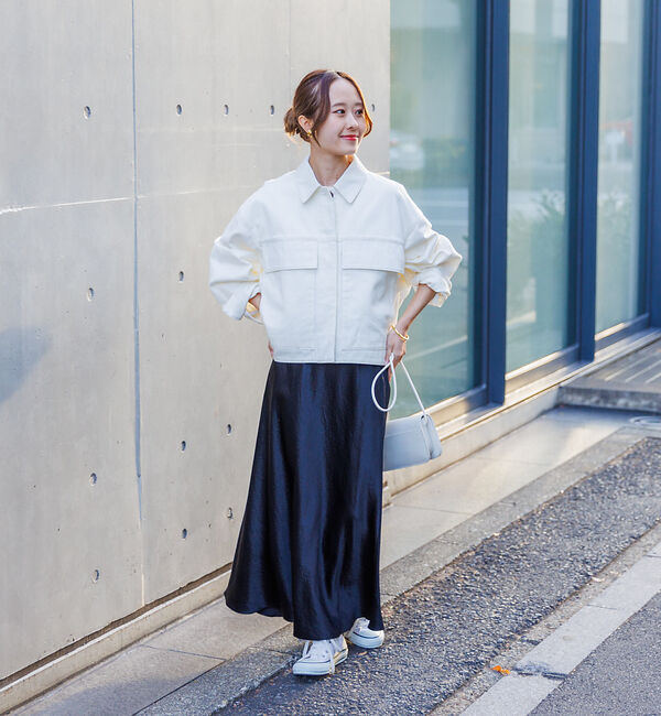 Rouge vif「ショート丈ビッグフラップコクーンブルゾン」|ブルゾン・スタジャン|