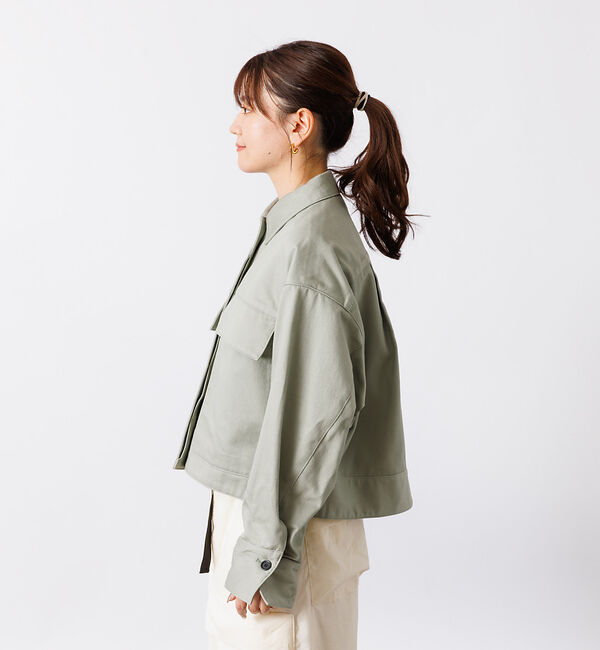 Rouge vif「ショート丈ビッグフラップコクーンブルゾン」|ブルゾン・スタジャン|