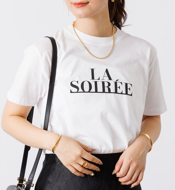 Rouge vif「フロントバックロゴ半袖Tシャツ」|Tシャツ・カットソー|ブラック