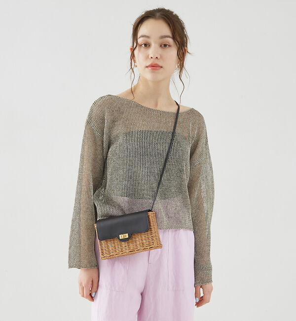 Rouge vif「麻混ペーパーヤーンプルオーバー」|ニット・セーター|