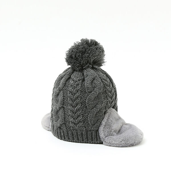 Rouge vif「【RUBEN / ルーベン】イヤーマフ付き裏ボアニットキャップ / RUS-80」|その他|グレー