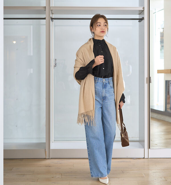 Rouge vif「カシミヤ無染色ストール」|マフラー|