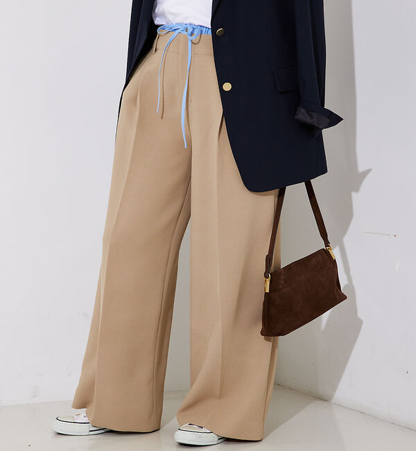 Rouge vif「ブロードリボン二重織レイヤードタックパンツ」|その他|