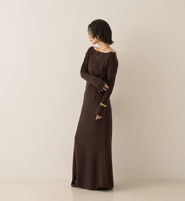 Rouge vif「【セットアップ対応】セミフレアニットスカート」|スカート|