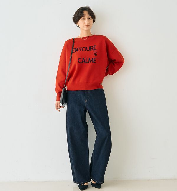 Rouge vif「【2026SS新作】ジャガードロゴニット ENTOURE DE CALME」|ニット・セーター|