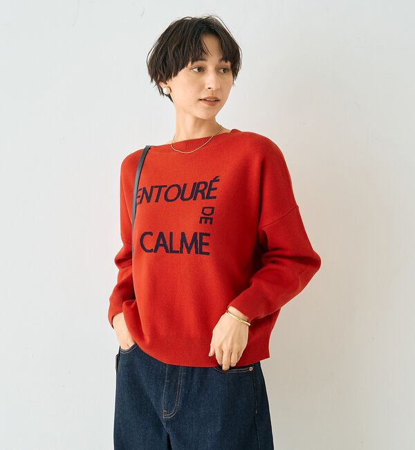 Rouge vif「【2026SS新作】ジャガードロゴニット ENTOURE DE CALME」|ニット・セーター|