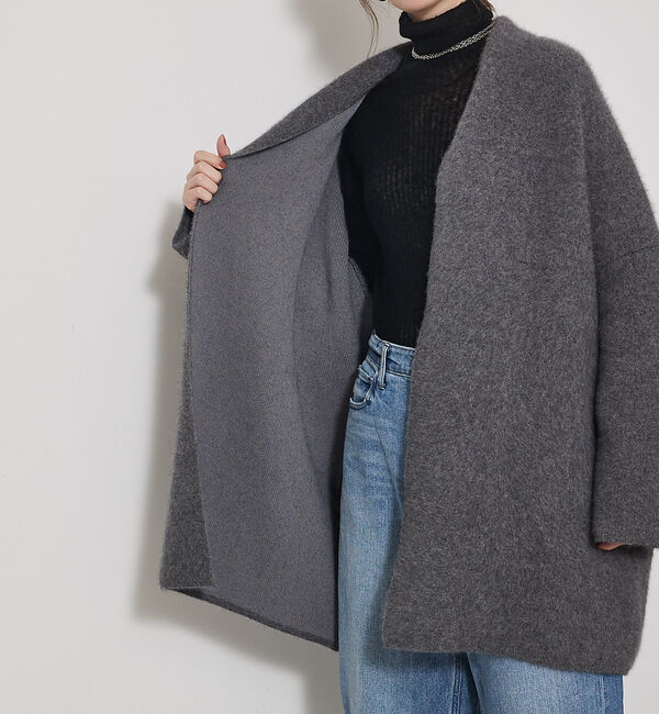 qualite「【CLASSY.お仕事名品Award受賞】フォックスウールガウン」|カーディガン|