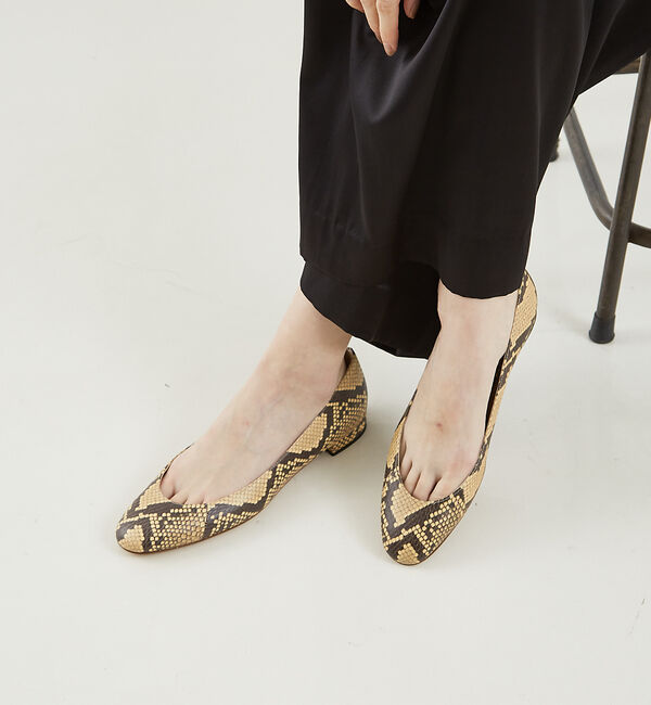 The Store by C' 「【FRANCESCO RUSSO】バレリーナパイソンパンプス」|パンプス|