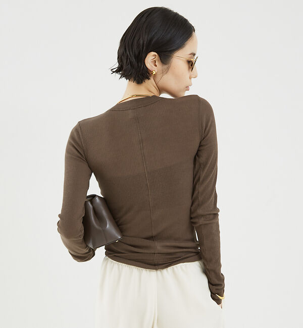 The Store by C' 「【NINETY PERCENT】ANIS SOFT RIB LONG SLEEV」|Tシャツ・カットソー|