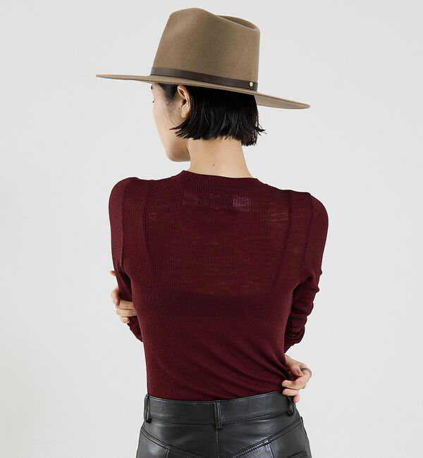 The Store by C' 「【COCUCA】ウールシフォンリブプルオーバー」|Tシャツ・カットソー|