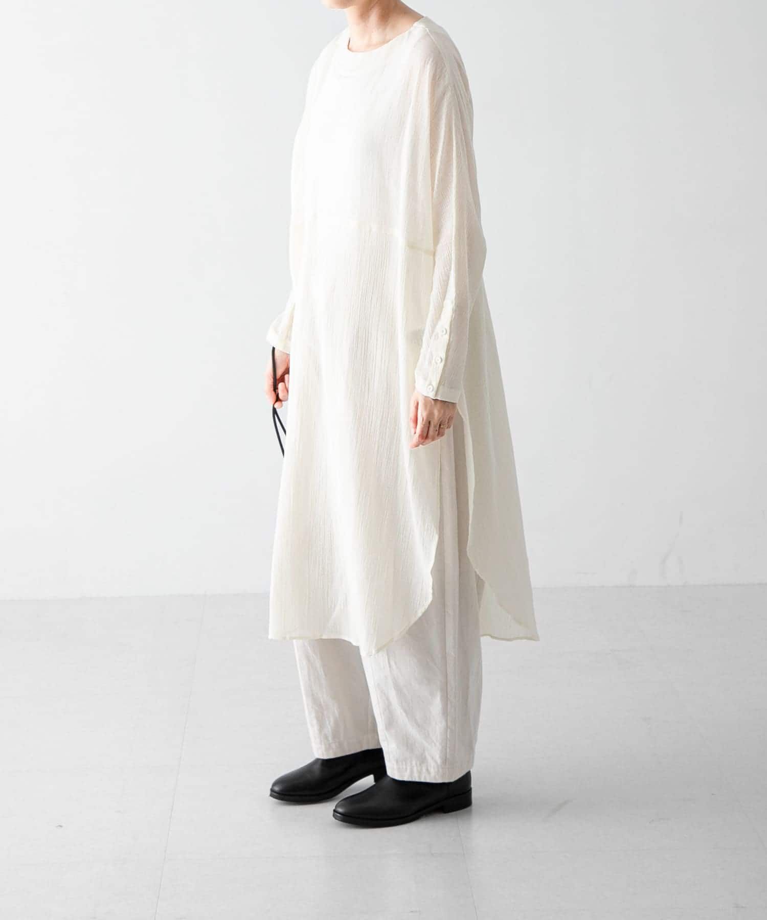 かぐれ「ガーゼロングチュニック」|チュニック|