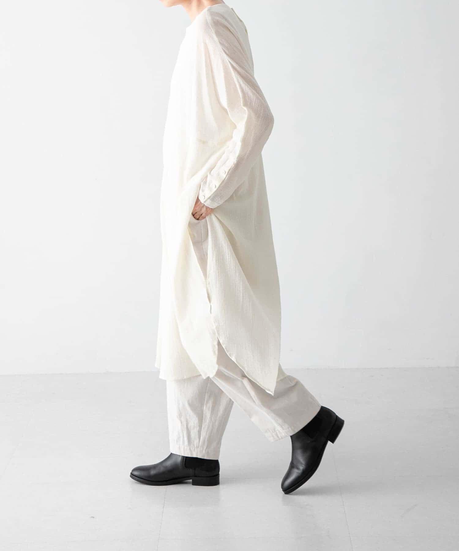 かぐれ「ガーゼロングチュニック」|チュニック|