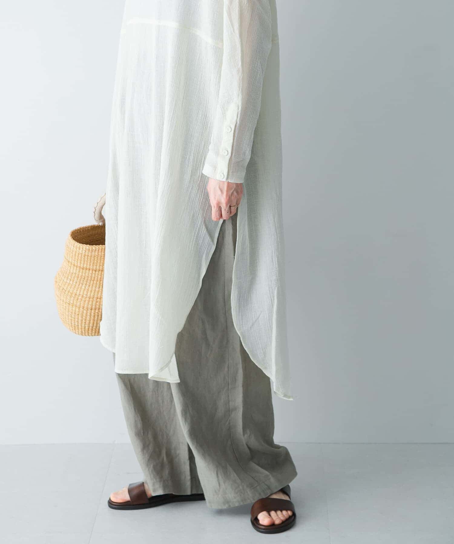 かぐれ「ガーゼロングチュニック」|チュニック|