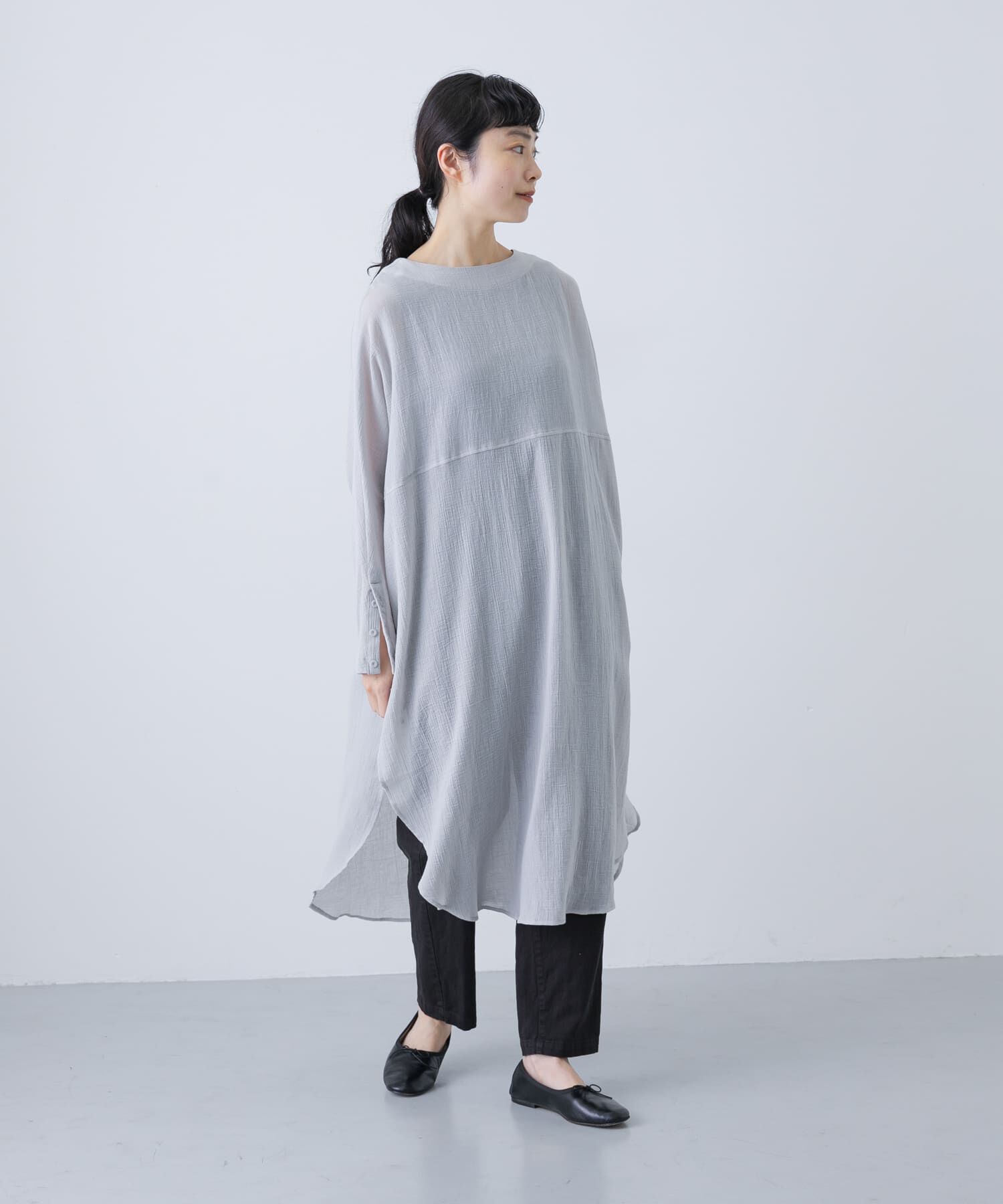 かぐれ「ガーゼロングチュニック」|チュニック|