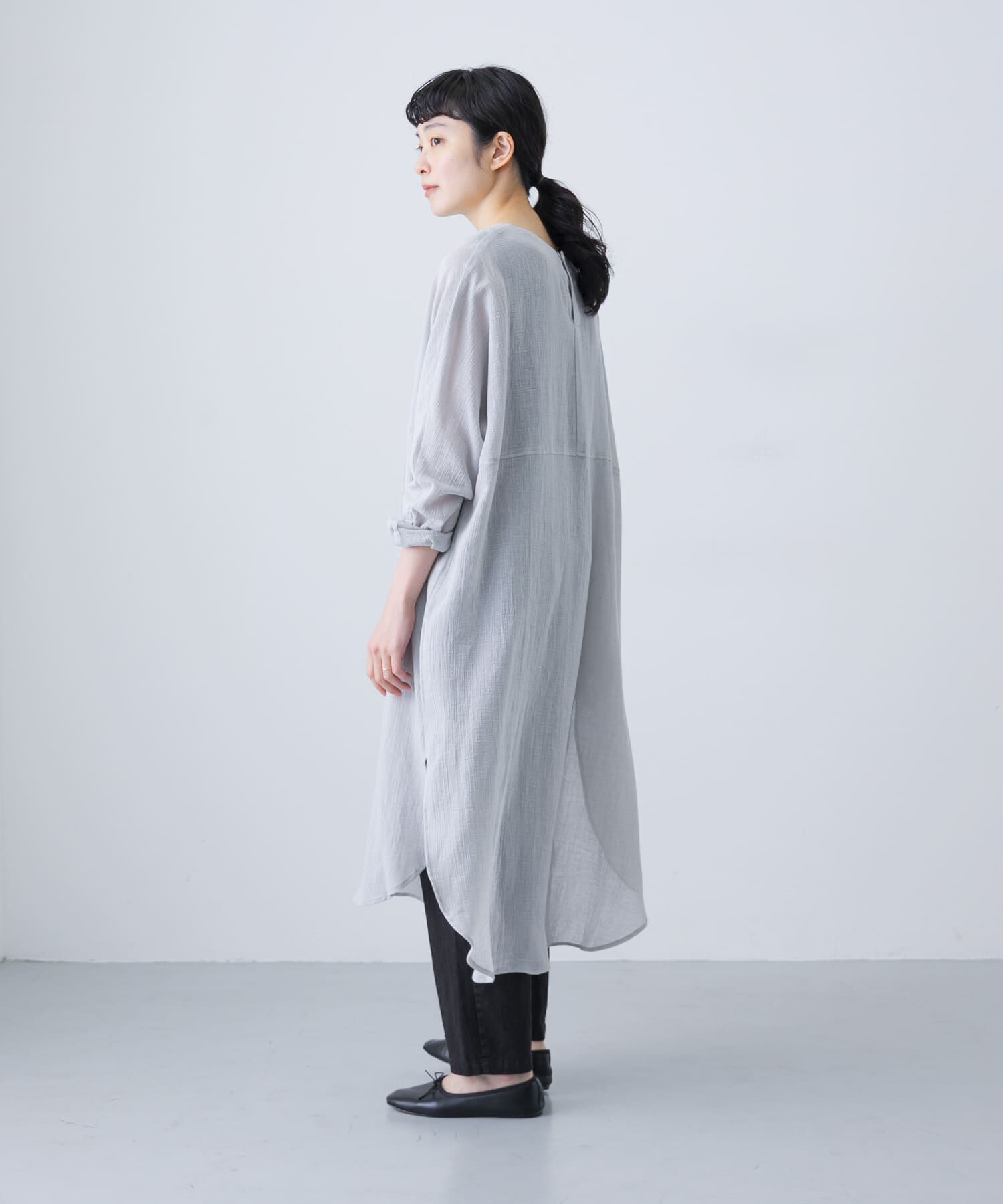 かぐれ「ガーゼロングチュニック」|チュニック|