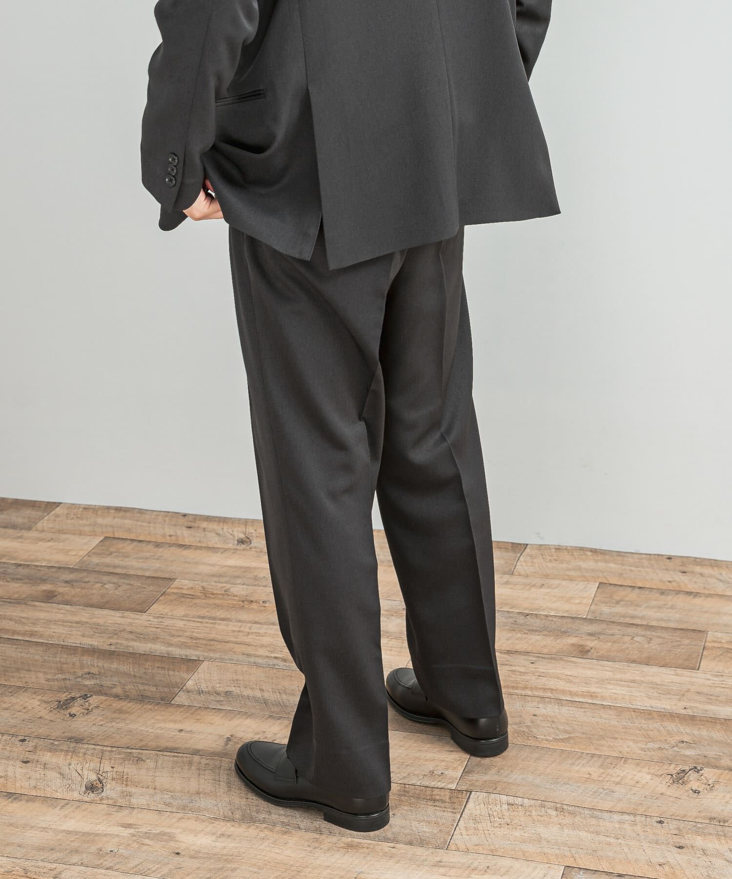 URBAN RESEARCH DOORS「LIFE STYLE TAILOR　レトロヘリンボンストレッチ2タックパンツ」|スラックス|