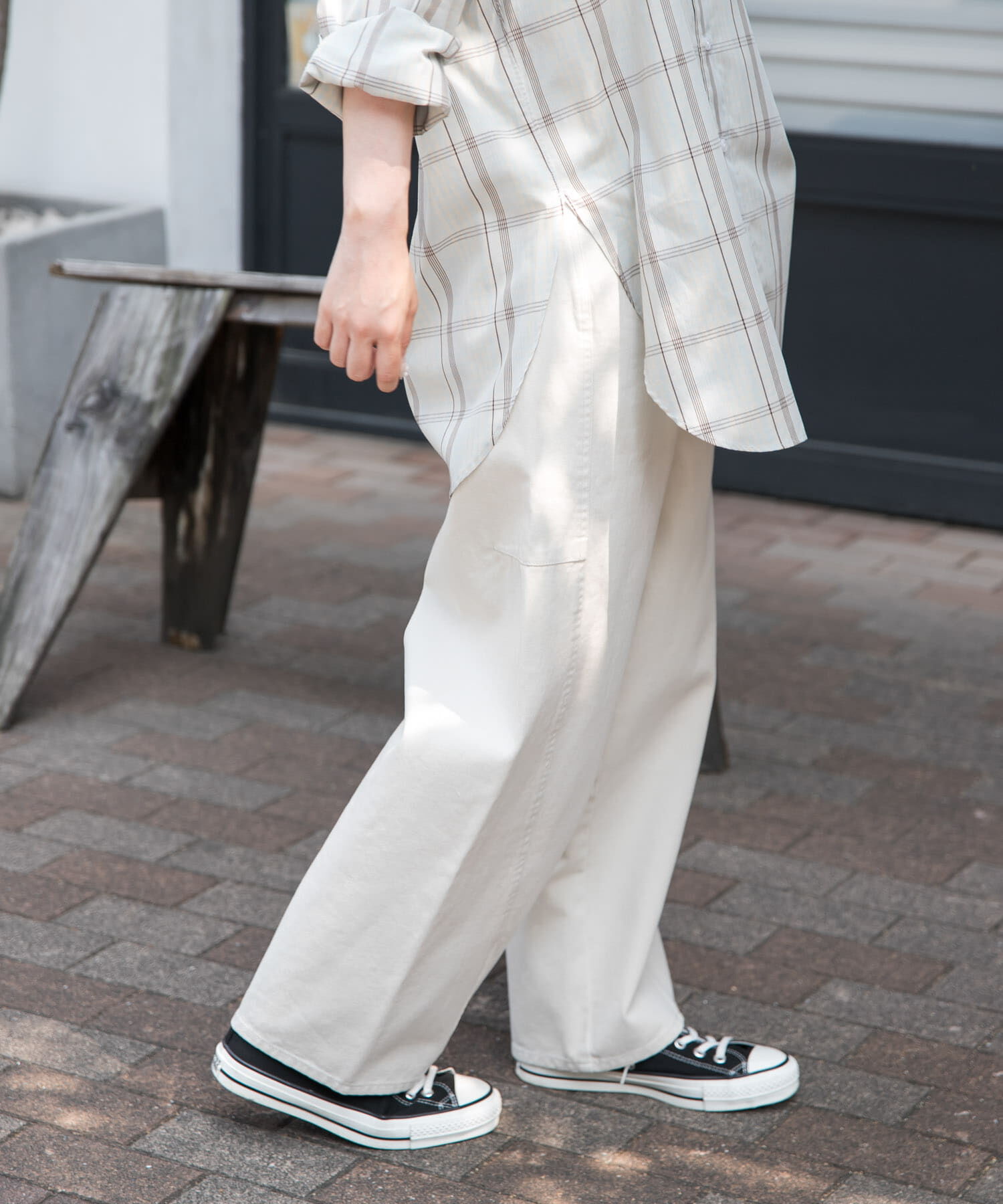 URBAN RESEARCH DOORS「FORK&SPOON　ガーメントダイツイルカーブパンツ」|その他|