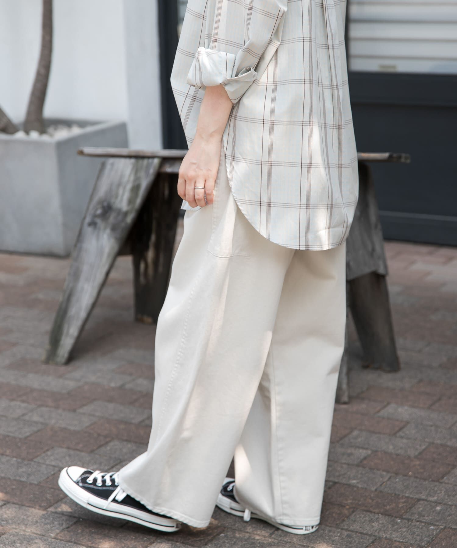 URBAN RESEARCH DOORS「FORK&SPOON　ガーメントダイツイルカーブパンツ」|その他|