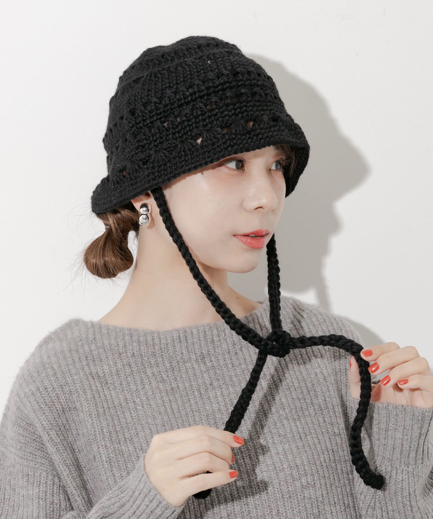 SMELLY「クロシェニットハット」|ハット|