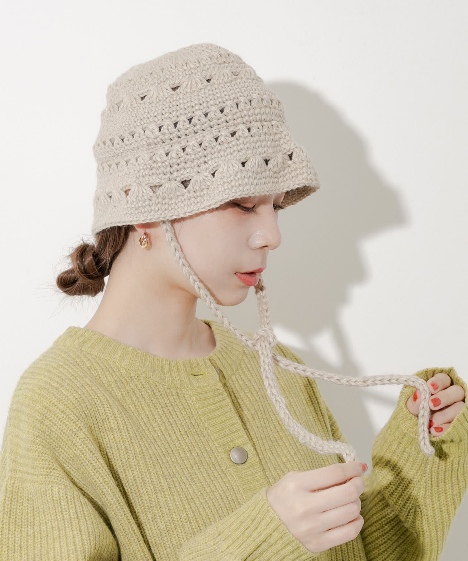 SMELLY「クロシェニットハット」|ハット|