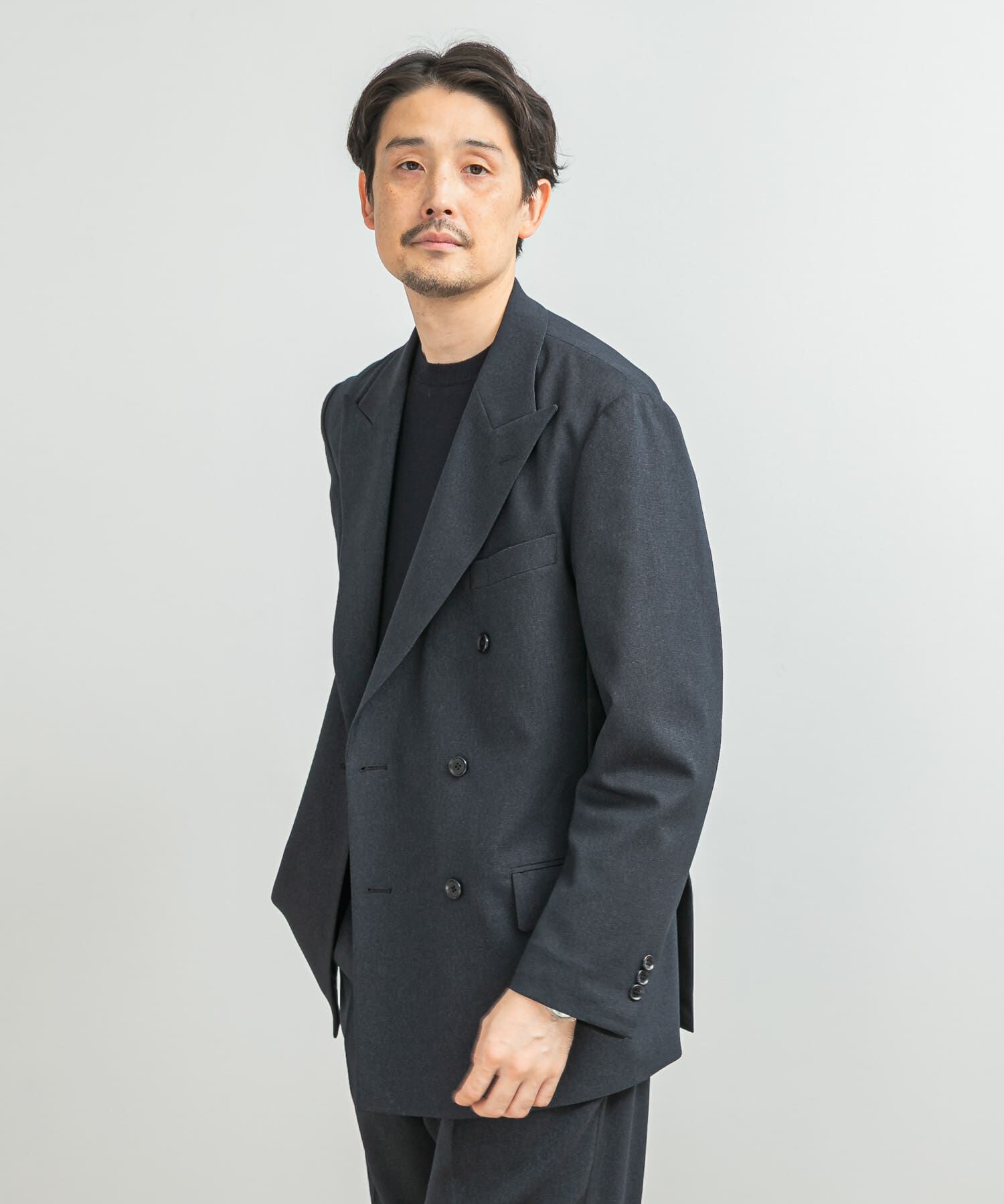 URBAN RESEARCH DOORS「LIFE STYLE TAILOR　ピンヘッドツイルストレッチWジャケット」|その他|ネイビー