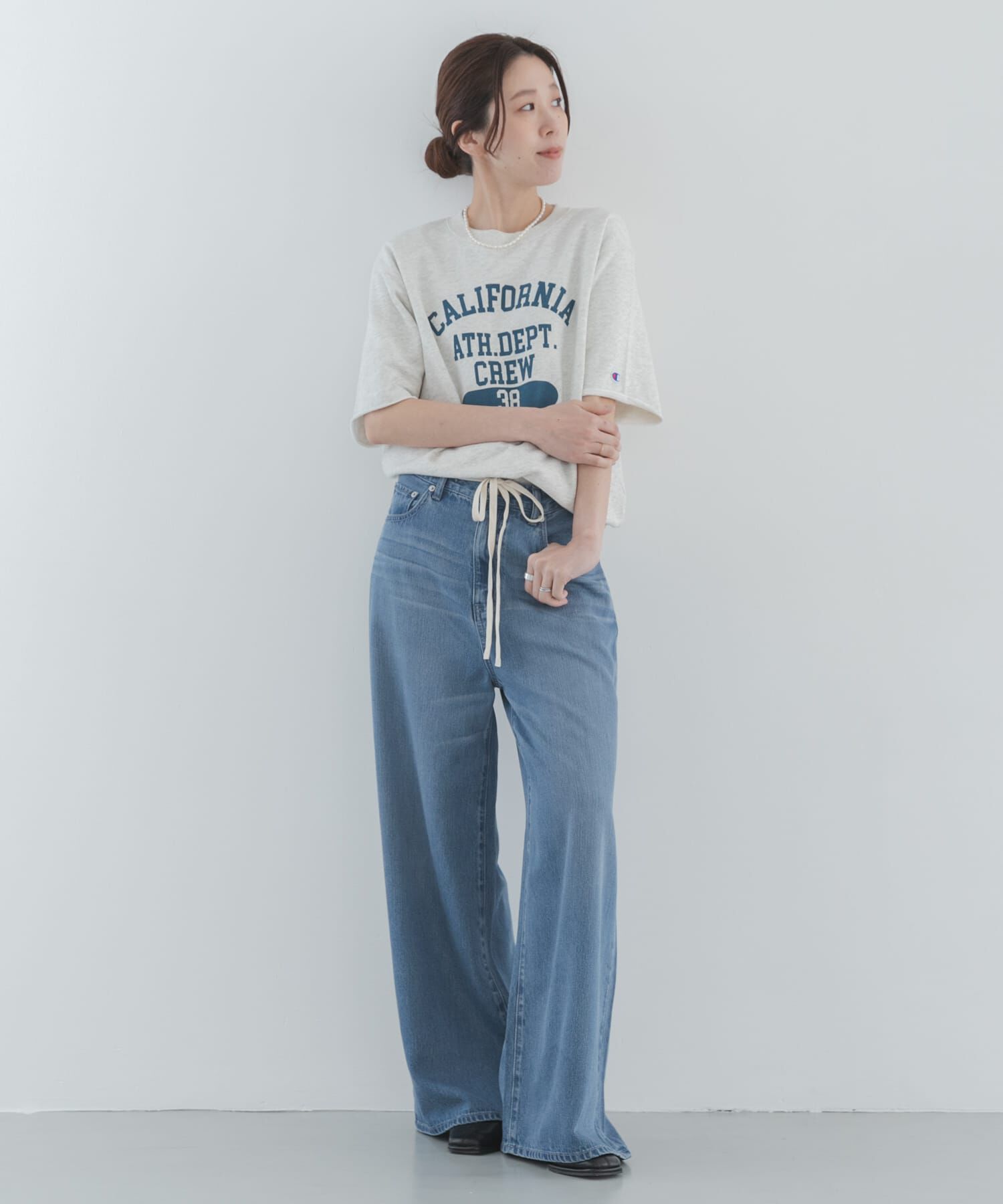 Sonny Label 「リヨセルコットンドロストワイドデニム」|デニム|