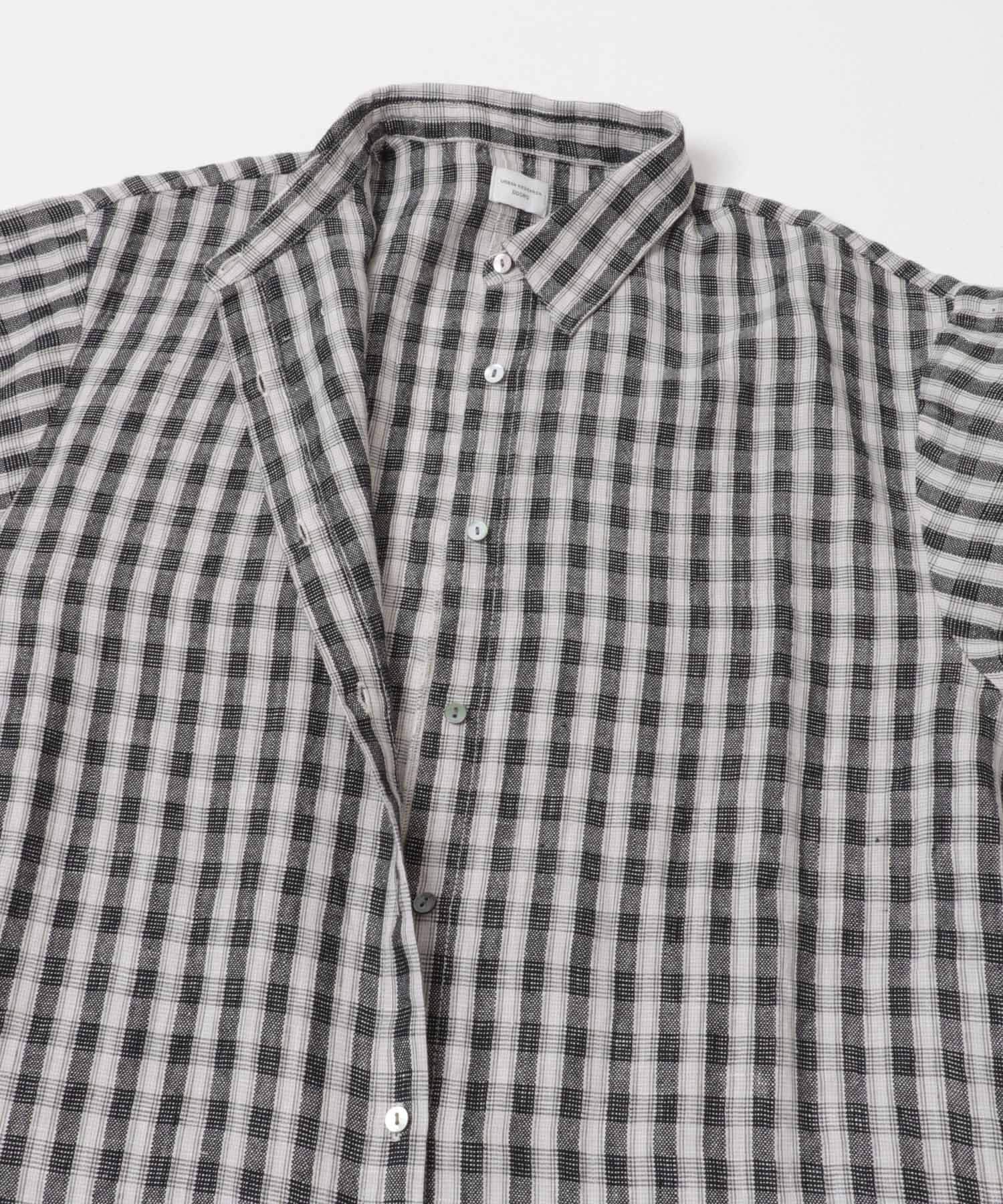 URBAN RESEARCH DOORS「リネン半袖シャツワンピース」|ワンピース|