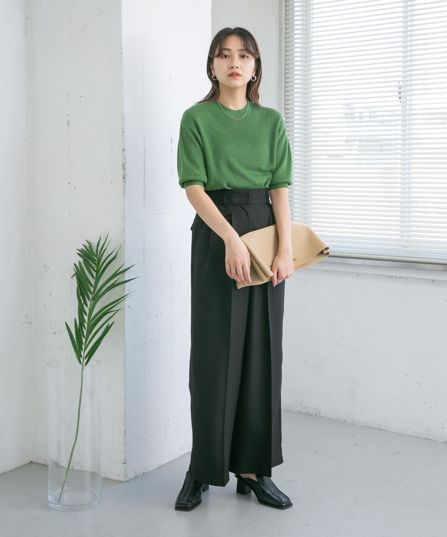  「スクエアニットBAG」|ハンドバッグ|