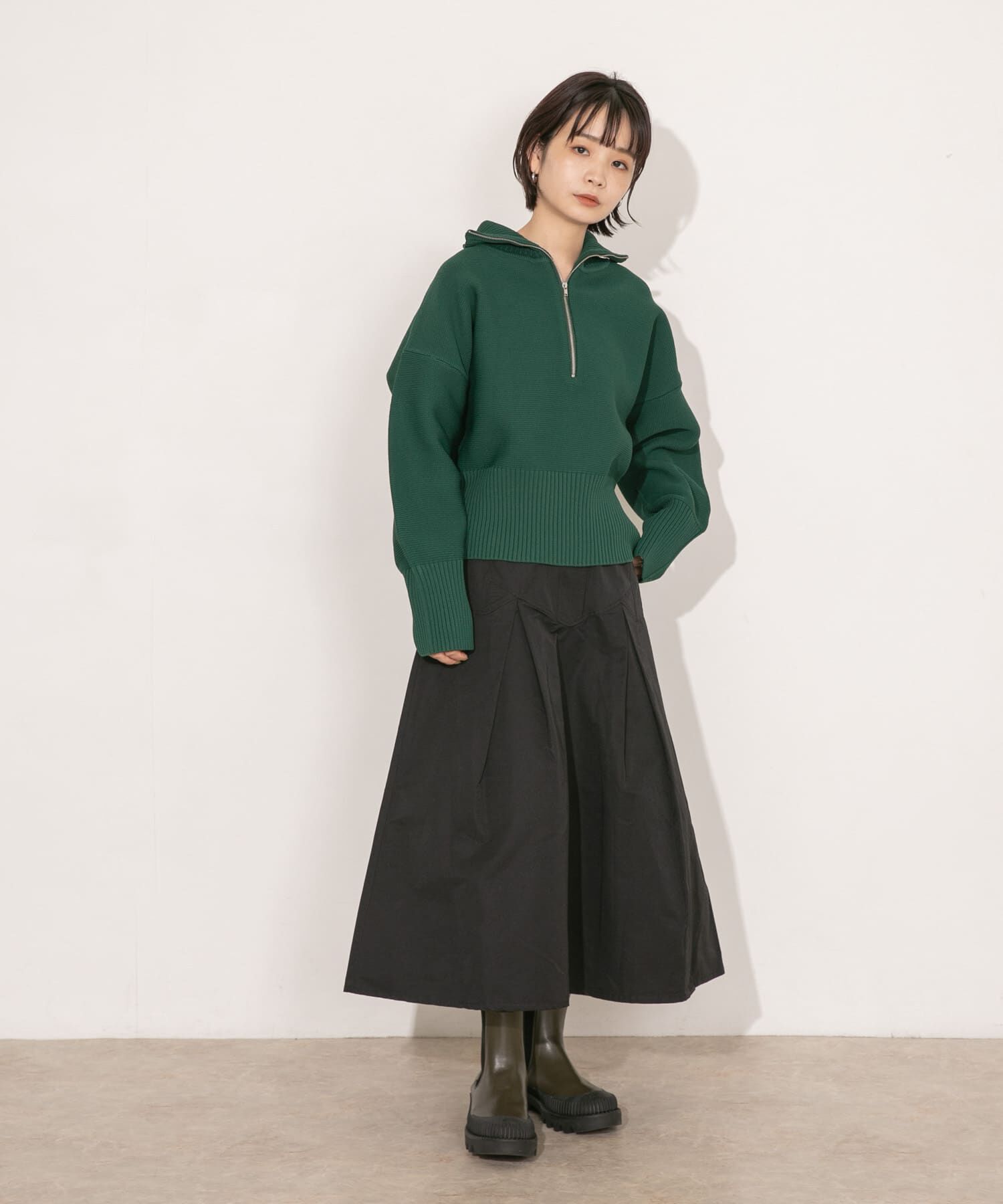  「タックミディスカート」|スカート|