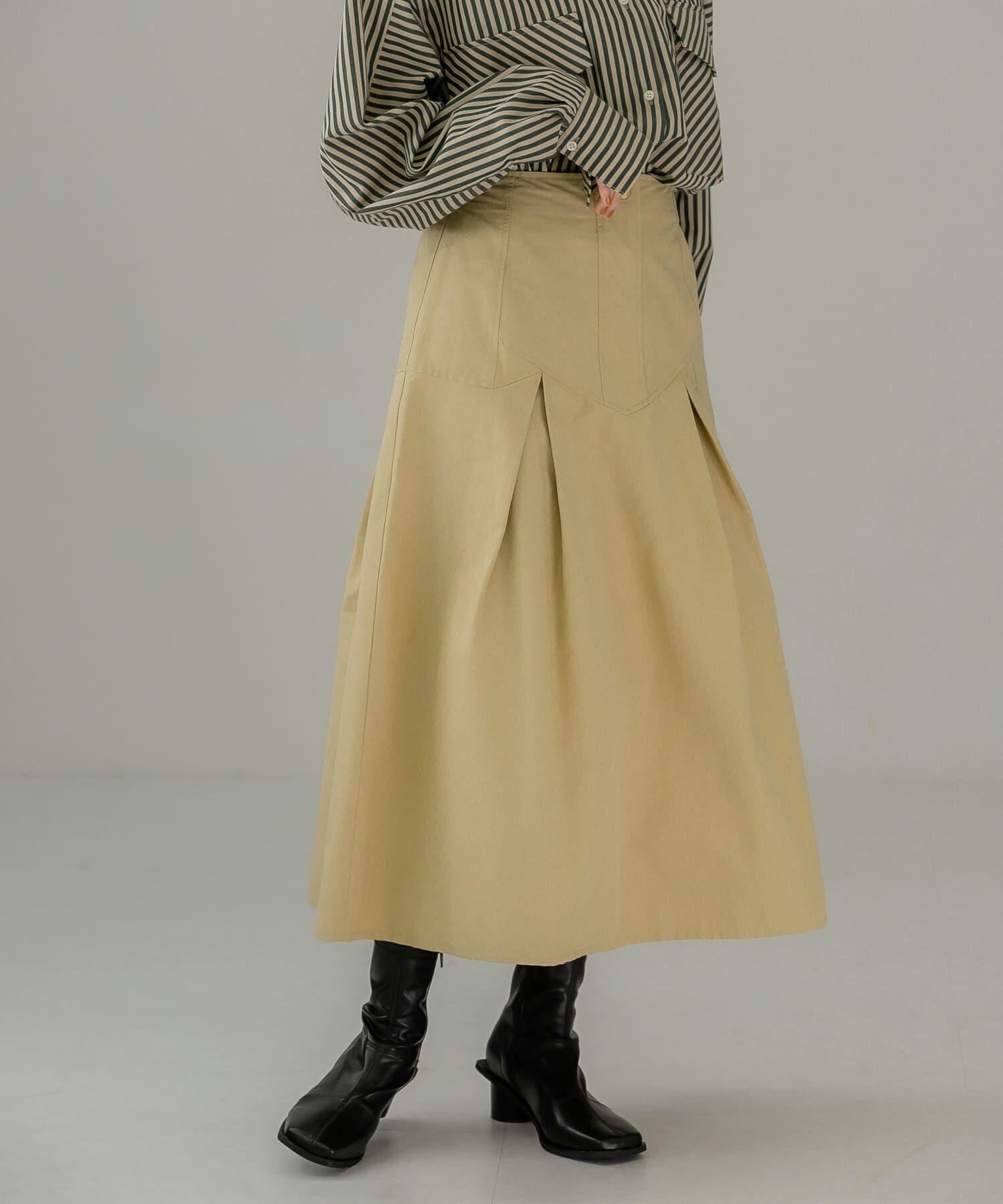  「タックミディスカート」|スカート|