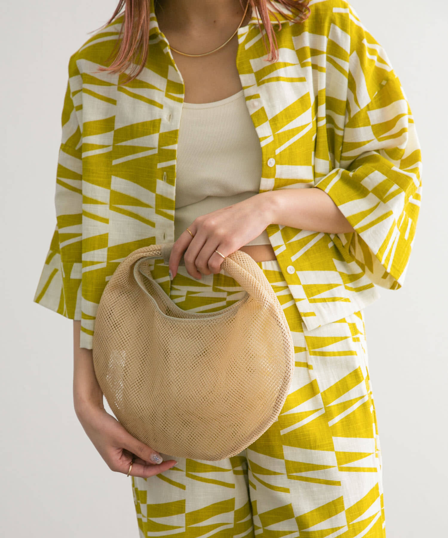  「CONTROL FREAK　メッシュラウンドバッグ」|ハンドバッグ|