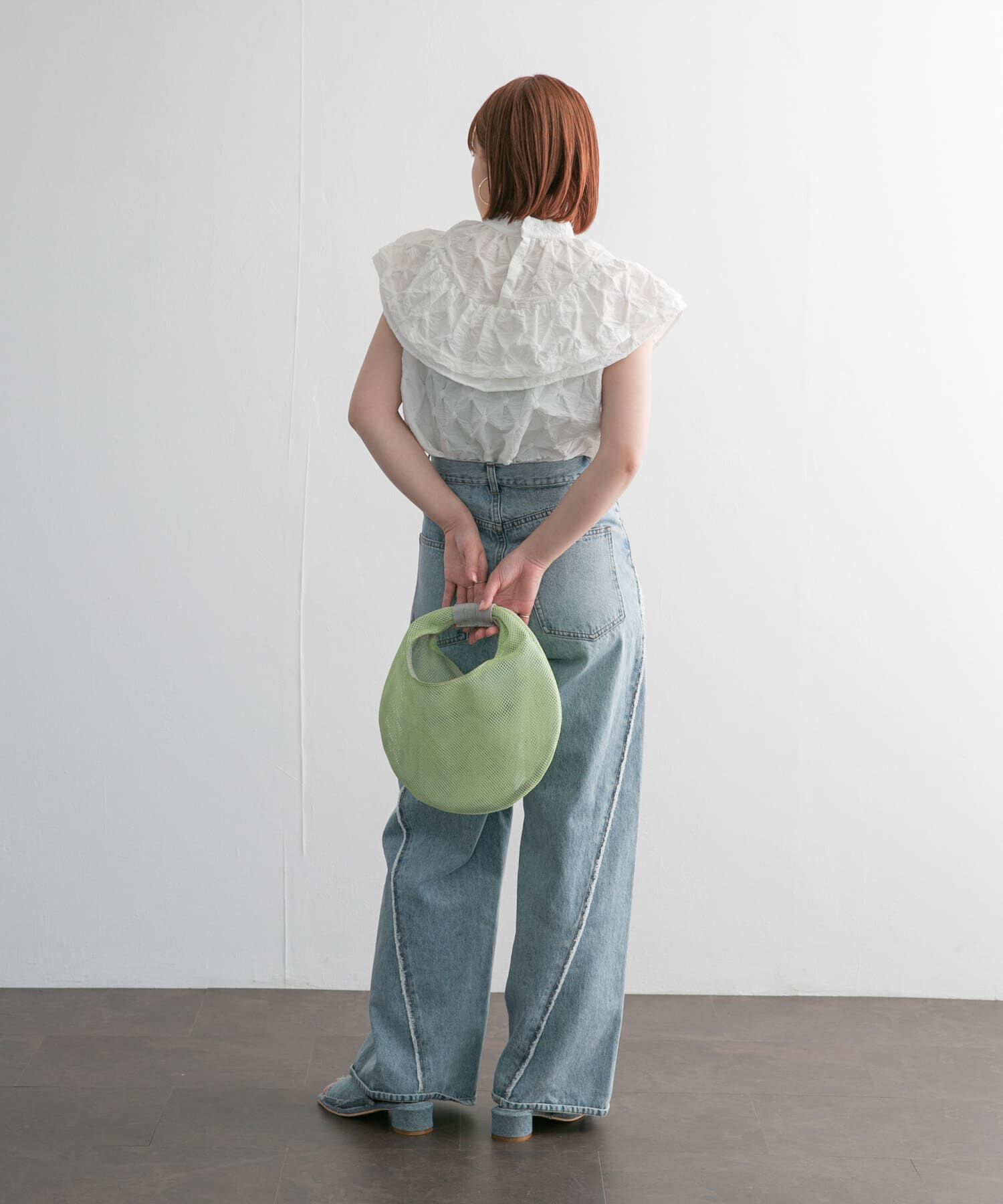  「CONTROL FREAK　メッシュラウンドバッグ」|ハンドバッグ|