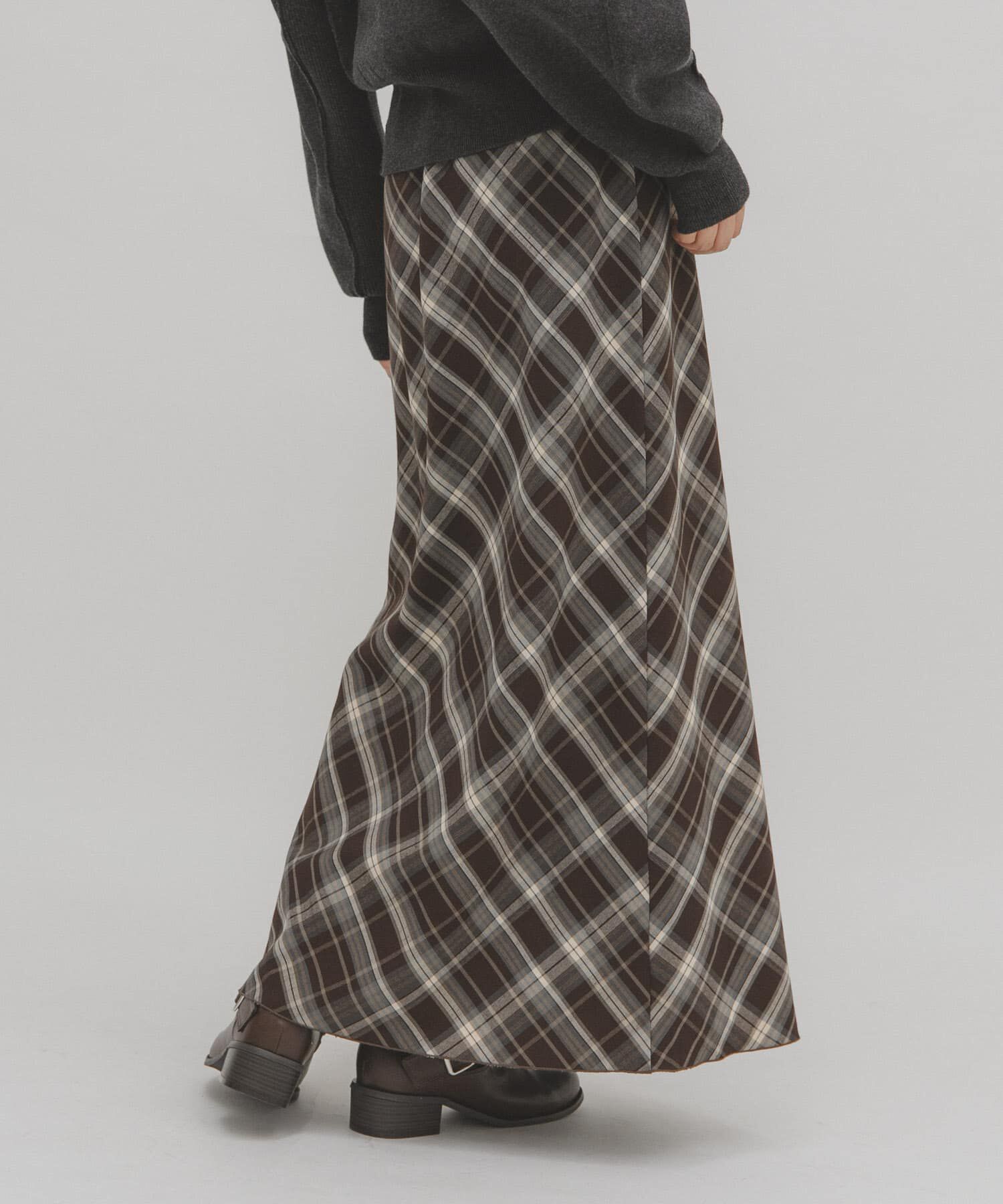  「チェックナロースカート」|スカート|