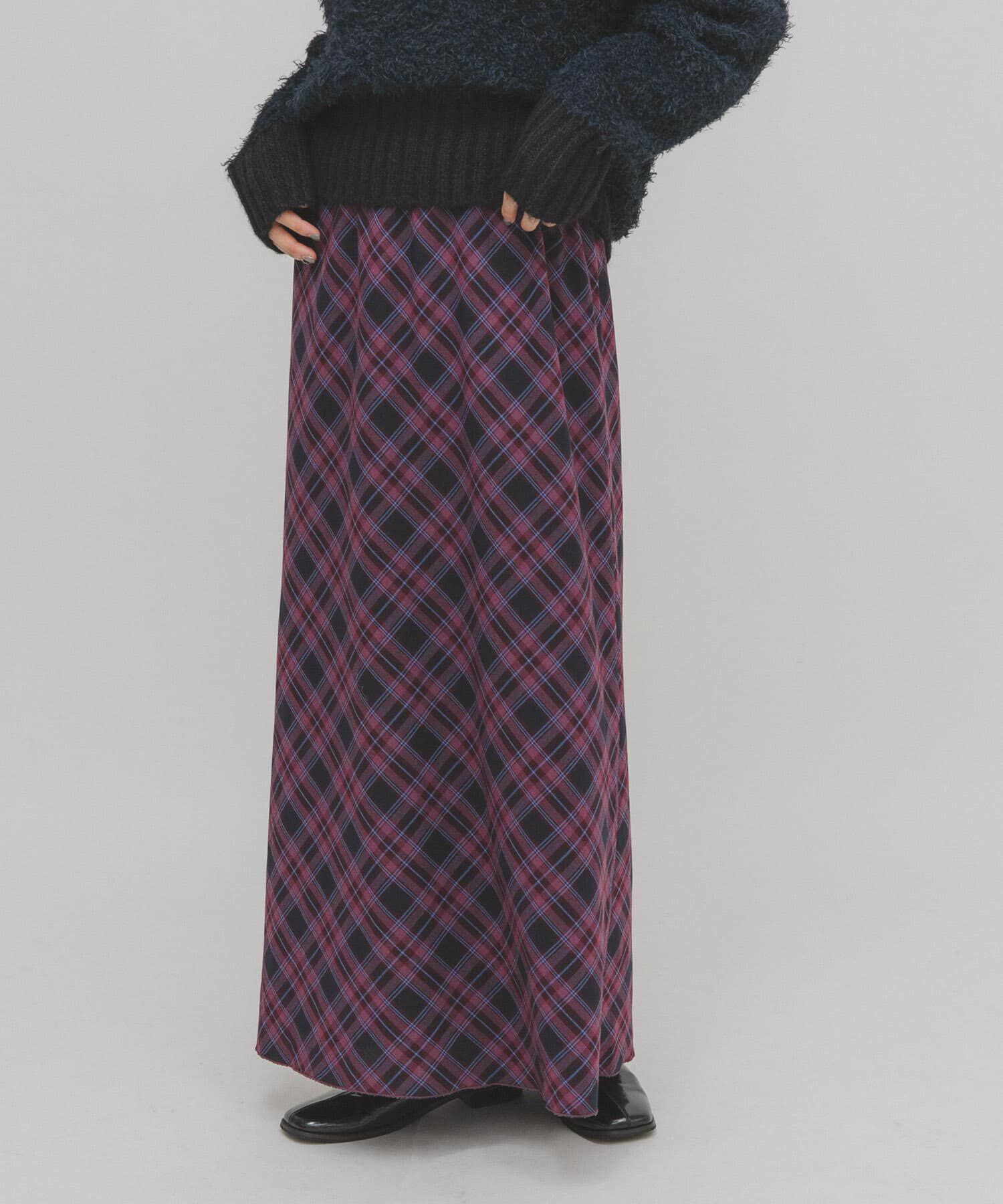  「チェックナロースカート」|スカート|