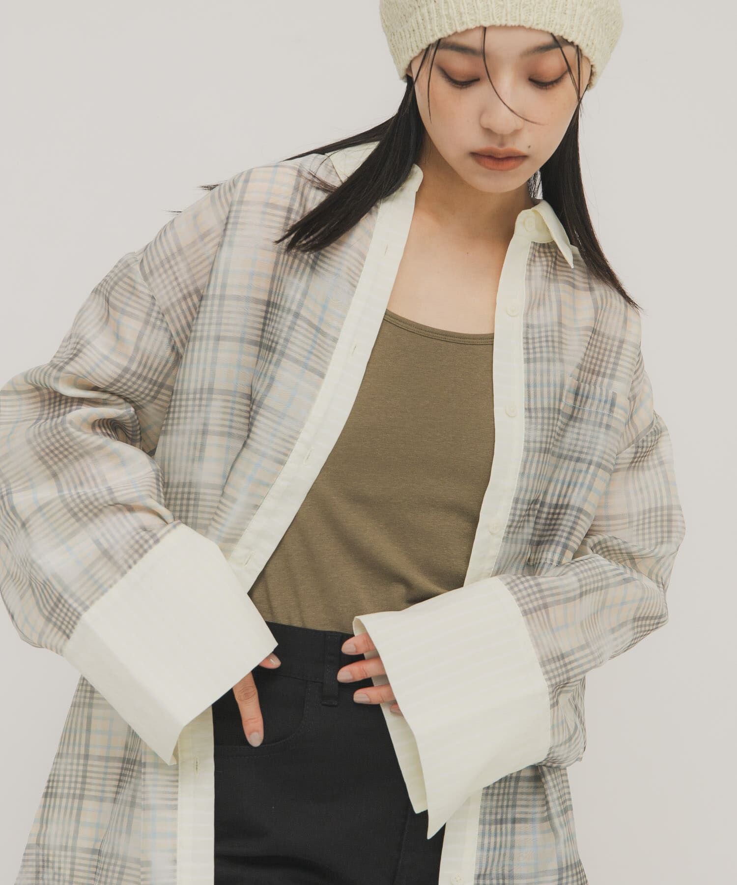  「スパゲティストラップカップ付きキャミ」|キャミソール|