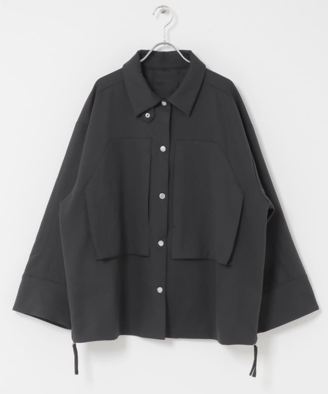  「ポケットディティールジャケット」|ノーカラーコート|
