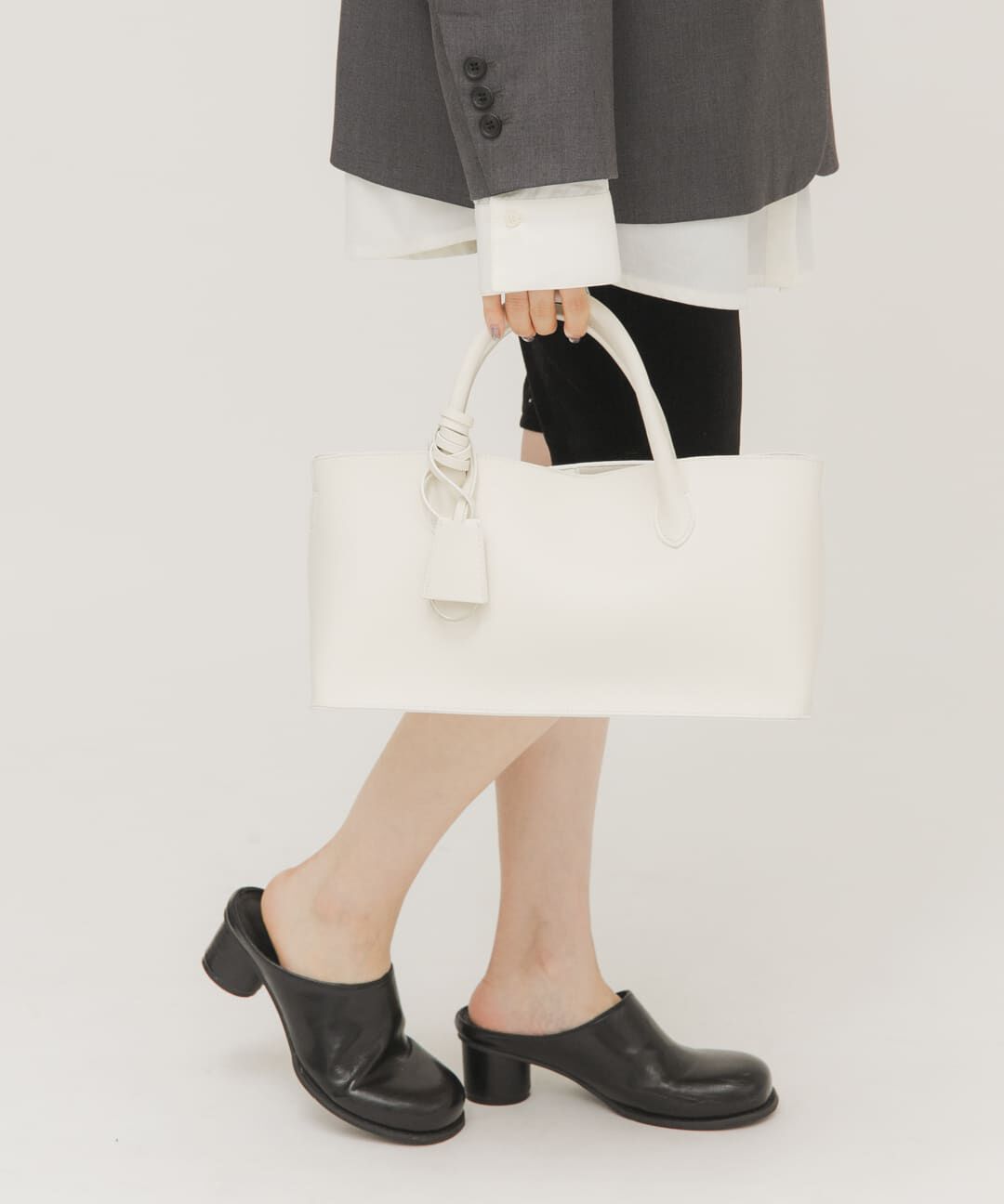  「チャーム付きワイドボックスBAG」|ハンドバッグ|