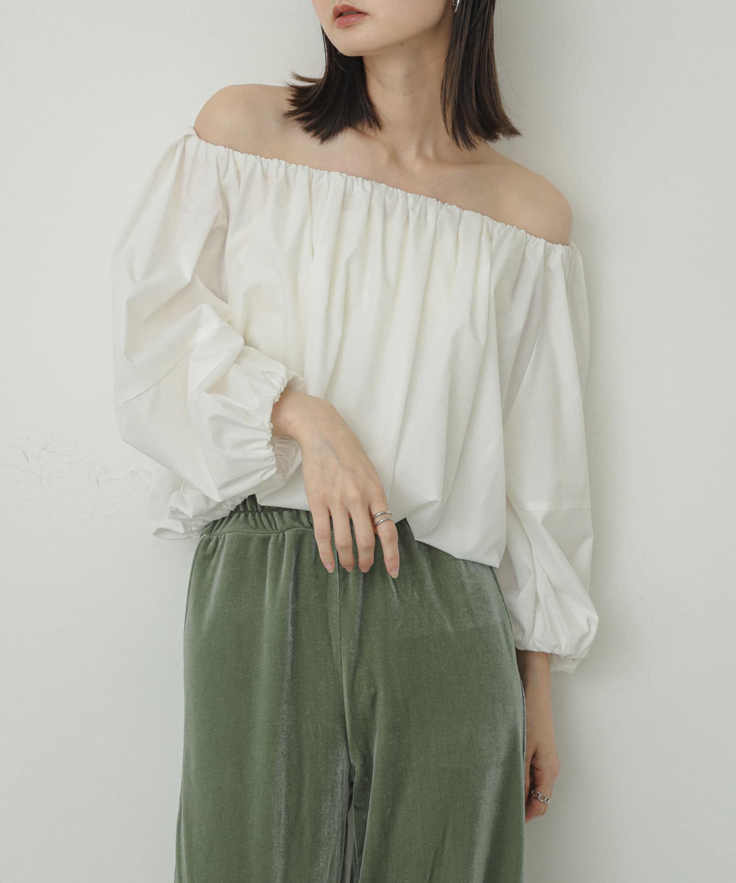 SENSE OF PLACE by URBAN RESEARCH「バルーンオフショルブラウス」|シャツ・ブラウス|